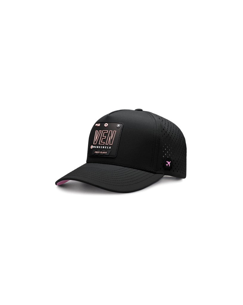 VEN - Performance Hat - Negra & Rosado
