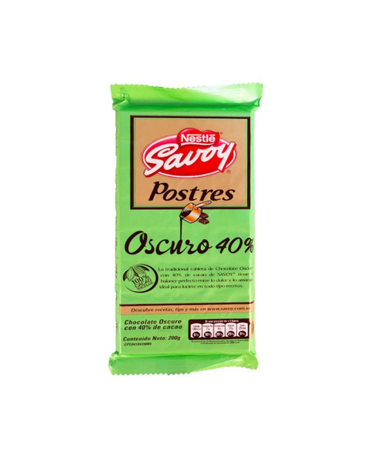 Chocolate Savoy Postres 40% 200 gr